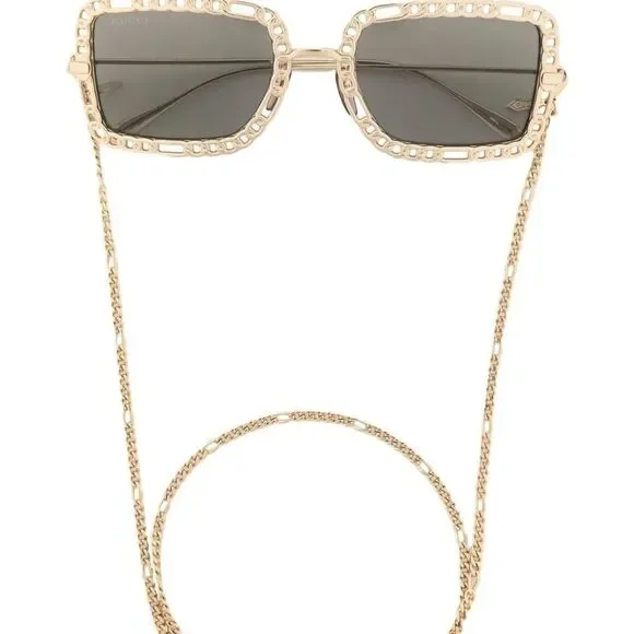 NWT GUCCI 54MM Rectangle Sunglasses Chain-Embellished Sunglasses Gucci | Accessories | Nwt Gucci 54mm Rectangle Sunglasses  main image 3